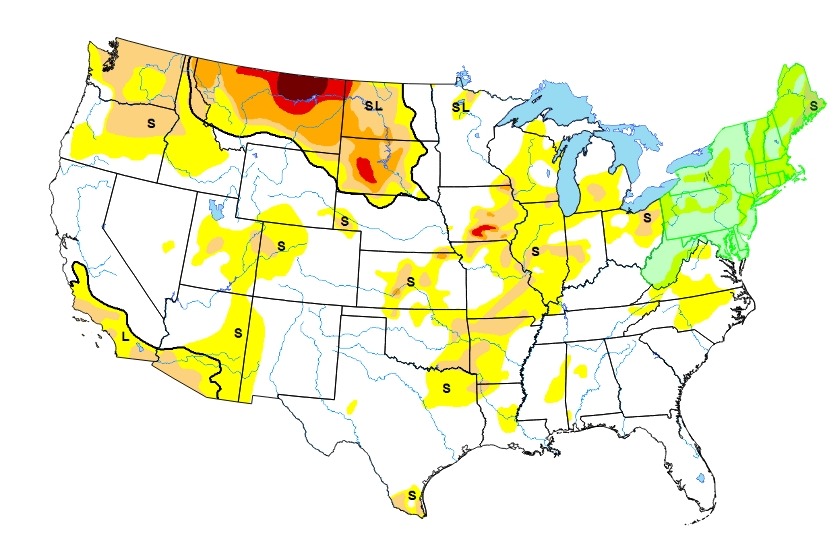 USA Drought Map